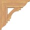 Ekena Millwork Merced Traditional Smooth Bracket w/ Offset Brace, Western Red Cedar, 7 1/2"W x 22"D x 22"H BKT0806X22X22MRC01SWR - alternate 3